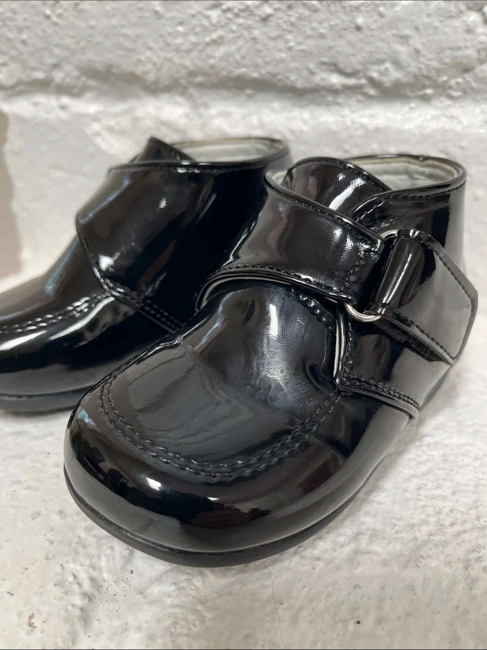 Josmo Black Patent Strap Dress Shoes